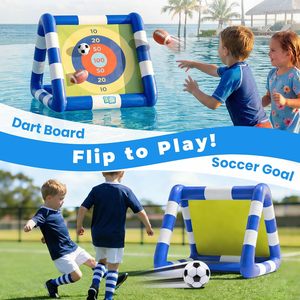 Ensemble de jeu de football gonflable 2-en-1 et de jeu de fléchettes pour piscine - Product Image 2