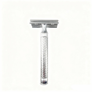 Professioneller Rasierer mit Aluminiumlegierungsgriff, Manueller Doppelklingen-Rasierer für Männer, Gesichtsrasur mit Rutschfestem Griff - Product Image 6