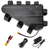 Batterie de vélo électrique 48V 20AH, batterie lithium-ion triangulaire avec boîtier rigide, chargeur 3A, BMS 40A 50A, batterie triangulaire