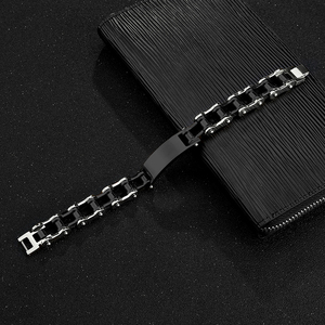 Bracelet chaîne de vélo en acier inoxydable plaqué or PVD de 14 mm pour homme, style hip-hop, personnalisé, chaîne de moto - Product Image 5