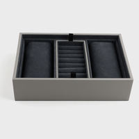 Boîte de rangement et de présentation de bijoux détachable pour boucles d'oreilles, bagues, bracelets, colliers et montres