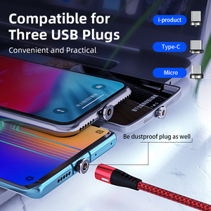 Accesorios para Teléfono, Cable Magnético 3 en 1 Compatible con Micro USB/Tipo-C/i-Product, Cable USB Magnético de Carga para Teléfono de 3.3 pies y 6.6 pies - Product Image 6