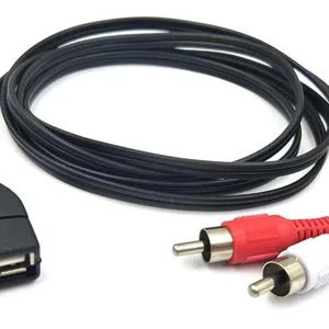 USB 2.0 A femmina A 2 Dual RCA maschio Y Splitter Audio Video AV cavo adattatore composito-5 piedi CABLETOLINK