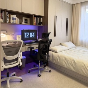 <span class=keywords><strong>Ensemble</strong></span> de chambre moderne et minimaliste tout-en-un avec <span class=keywords><strong>armoire</strong></span> intégrée, <span class=keywords><strong>lit</strong></span> tatami, <span class=keywords><strong>bureau</strong></span> tatami, confortable pour villa - Product Image 5
