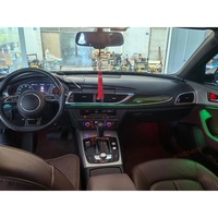 Lampe d'ambiance LED pour Audi A6 C7 2012-2018, amélioration de l'éclairage intérieur de la voiture, bande de garniture en fibre de carbone