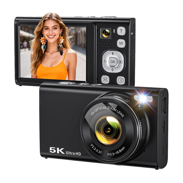 Sonida Factory 96MP 5K Video Professional Digital Camera with 6X Optical Zoom 2.8-inch IPS Screen Face Detection