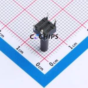TS-1095PD-A175B2-D2 Tactile Switch Through hole-4P,6x6mm Switch Single Pole Single Throw Round Button 1.8N Through Hole - Product Image 2