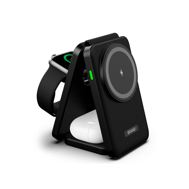 2024 New Popular Three-in-one Magnetic Stand Wireless Charger Foldable Multi-function Private Model Fast Charge