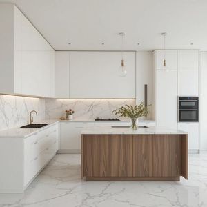 Aisdecor hiện đại hoàn chỉnh tủ bếp thiết kế cửa gỗ nội thất nhà bếp đơn vị thiết lập - Product Image 4