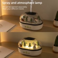 Diffuseur d'arômes électronique à design goutte de pluie pour décoration de Noël, lumière LED 7 couleurs, recharge USB, usage domestique