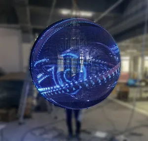 Tela de led esférica transparente personalizada, tela de led para arte interna