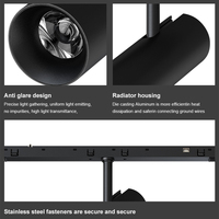Sistema de Iluminación de Riel Magnético LED con Carcasa de Aluminio Moderna y Regulable, Personalizable con Controlador DALI, 30000 Horas de Duración