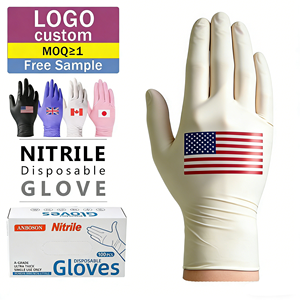 Gants en nitrile pour examen médical, <span class=keywords><strong>non</strong></span> stériles, sans <span class=keywords><strong>poudre</strong></span>, avec logo personnalisé, pour clinique dentaire, vente en gros, EPI, sans <span class=keywords><strong>latex</strong></span> - Product Image 1