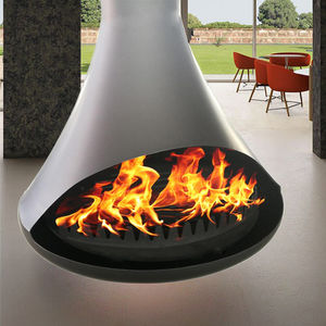 Chimenea Suspendida <span class=keywords><strong>de</strong></span> Acero Modelo Italiano <span class=keywords><strong>de</strong></span> Diseño Moderno Warmfire, <span class=keywords><strong>de</strong></span> Alta Calidad, 7.5kw, Estufa <span class=keywords><strong>de</strong></span> <span class=keywords><strong>Leña</strong></span> para Interiores, Negra, 3 Años <span class=keywords><strong>de</strong></span> Garantía, para Viviendas - Product Image 2