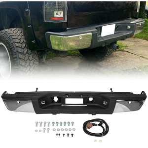 Parachoques Trasero Negro para Chevy Chevrolet Silverado GMC Sierra <span class=keywords><strong>1500</strong></span> de 2007 a 2013 con Orificios para Sensores de Estacionamiento - Product Image 1