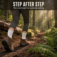 Chaussettes de randonnée en laine mérinos, hauteur genou, coussinées, séchage rapide, pour jeunes, hommes, femmes, voyage, camping, vente en gros, imprimé léopard