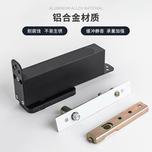Kaishengxi Charnière de sol pour porte en bois sans perçage, 135 degrés, capacité de charge 120 kg, pour portes encadrées avec amortissement dissimulé - Product Image 5