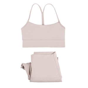 Conjunto de yoga para mujer, sujetador deportivo rosa y leggings, ropa de yoga para entrenamiento de alta intensidad, fitness, correr y entrenamiento. - Product Image 6