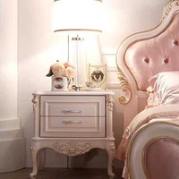 Lit double de luxe léger, style européen, en bois massif, sculpté or, rose princesse, pour chambre principale, lit de mariage, nouvelle collection, sur mesure, pour toute la maison