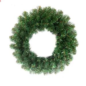 Artificiale Verde Commercio All'ingrosso Bianco Decorato di Natale Corona Di Natale