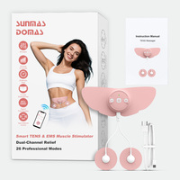Stimulateur musculaire TENS sans fil pour soulager la douleur, masseur avec télécommande sans fil, appareil EMS à 2 canaux, récupération musculaire du dos