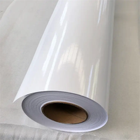 Autocollant en vinyle pour voiture transparent blanc brillant PVC, encre éco-solvant, rouleau d'impression jet d'encre, autocollant adhésif en vinyle, rouleaux de vinyle auto-adhésif