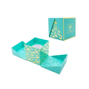 Customized Print Cardboard Double-open Structure Jewelry Luxury Handmade Premium Packaging Candle Jar Soap Perfume Oil Gift Box