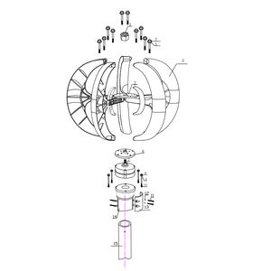 뜨거운 판매 풍력 터빈 수직 100w 200w 300w 500w 600w 소형 미코 풍초 태양열 하이브리드 이중 목적 발전기 - Product Image 6
