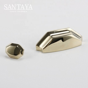 Santaya Solid PVD Gold Brass <strong>Handles</strong> <strong>Shell</strong> Shape Kitchen <strong>Cabinet</strong> <strong>Pulls</strong> Bedroom Wardrobe <strong>Drawer</strong> <strong>Knobs</strong> Furniture <strong>Handle</strong> - Product Image 1