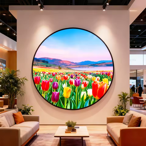 Écran LED circulaire à large angle de vue 3840Hz à haute fréquence de rafraîchissement, plaque LED P2 de 1,5 m pour la publicité et la décoration, compatible Ethernet/WiFi - Product Image 6