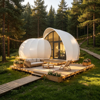 Палатка для глэмпинга Safari Hotel 6*7м, однокомнатная, из оксфордского хлопка и материалов ПВХ/ПВДФ, всесезонная, быстросборная, портативная, прямая, с защитой от УФ-излучения UV50+