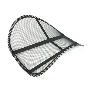 Cojín de soporte lumbar de malla negra para coche, 38x40cm, transpirable, permeable al aire, para coches en general - Product Image 1