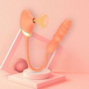 커플을위한 자위 항문 삽입 진동기 3 in 1 남근 반지 Mooligirl 로즈 섹스 토이 딜도 여성 전립선 마사지 배터리 - Product Image 5