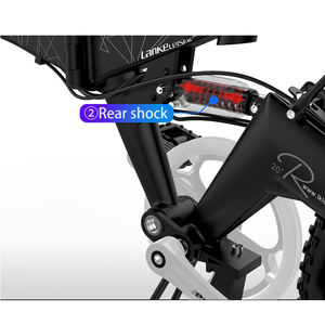 HEZZO-Vélo électrique pliable pour adulte, batterie au lithium, vitesse rapide, pneu tout-terrain, 400W, 48V, 14,5 Ah, entrepôt européen et britannique - Product Image 5