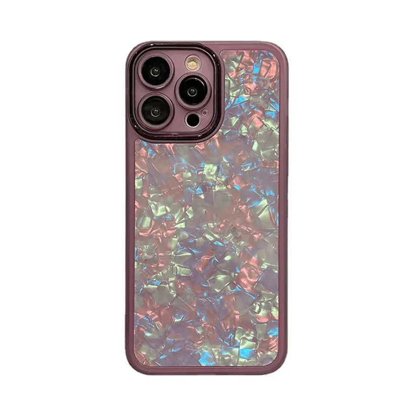 Custodia per telefono di lusso Glitter Dream Shell Texture per iPhone 15 pro max 14 13 12 11 xr xs 7 8 pellicola protettiva in silicone morbido