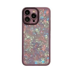 Coque de téléphone Texture de luxe paillettes de rêve pour iPhone 15 pro max 14 13 12 11 xr xs 7 8 Film de protection d'objectif couverture en silicone souple