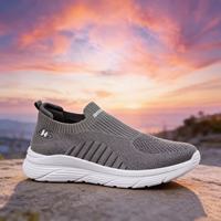 Chaussures de course unisexe 2026 en maille respirante à rayures avec semelle intermédiaire en EVA, confortables et à semelle souple, basses, à enfiler, pour le printemps, l'été et l'automne, style mode