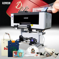 Impresora UV DTF A3/A2 de Una Pasada, Máquina con Cabezales Epson F1080/XP600/I1600-U1, CMYK + Blanco + Barniz para Transferencia de Calcomanías UV