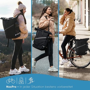 Bolsa de lona de PVC para bicicleta, venta al por mayor, asiento trasero, 600D, para ciclismo, mochila 4 en 1, para comestibles, turismo - Product Image 4