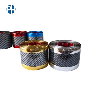 PH fibra di carbonio Auto cromata striscia di rivestimento 3CM 5CM 7CM protezione battitacco porta piastra per esterni accessori per Auto - Product Image 6