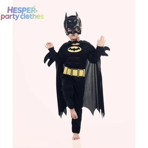 Disfraz de Murciélago Negro Musculoso Unisex HESPER para Halloween, Traje de Cosplay para Niños, Mono, Capa, Sombrero y Accesorios - Product Image 2