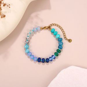 Style Beaded <b>Bracelet</b> Natural Rose Quartz Sunstone Hot Selling Colorful <b>Crystal</b> Wholesale for Women Stainless Steel - Product Image 4