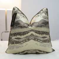 Housse de coussin décorative personnalisée en jacquard, taie d'oreiller en velours coupé pour la maison et l'hôtellerie