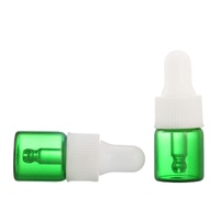 Flacons compte-gouttes miniatures en verre transparent de 1 ml, 2 ml, 3 ml, 5 ml avec embout en caoutchouc coloré, flacons d'échantillons d'huile essentielle, flacons de recharge en verre pour huile à cuticules