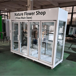 Présentoir à fleurs réfrigérateur congélateur vitrine réfrigérée à refroidissement par air avec étagères réglables - Product Image 4