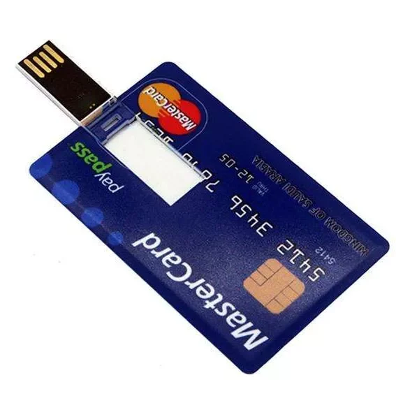 Customized Full Color Print logo Card type portable 2.0 U disk 16GB creative Fashion Advertising Credit Card USB Flash Drive