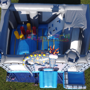 Castillo inflable con tobogán, combo de brincolín inflable con forma de dragón, casa de brinco comercial. - Product Image 6