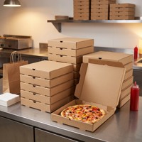 Boîte à pizza blanche ondulée résistante à la graisse, format mini parfait pour les mini-pizzas individuelles, boîtes à pizza personnalisées, fabricant de boîtes à pizza