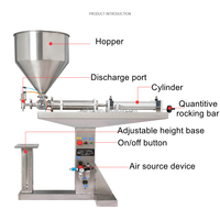 Machine de remplissage de boissons semi-automatique pneumatique de 10 à 5000 ml pour bouteilles, sachets et canettes