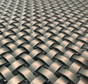 Mur-rideau en panneaux d'aluminium tissés sur mesure, texture tissée 3D, revêtement métallique pour la décoration murale intérieure - Product Image 1